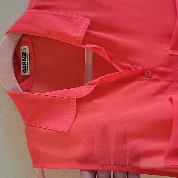 GARAGE Sleeveless Sheer Shirt S - Picture 3 of 4